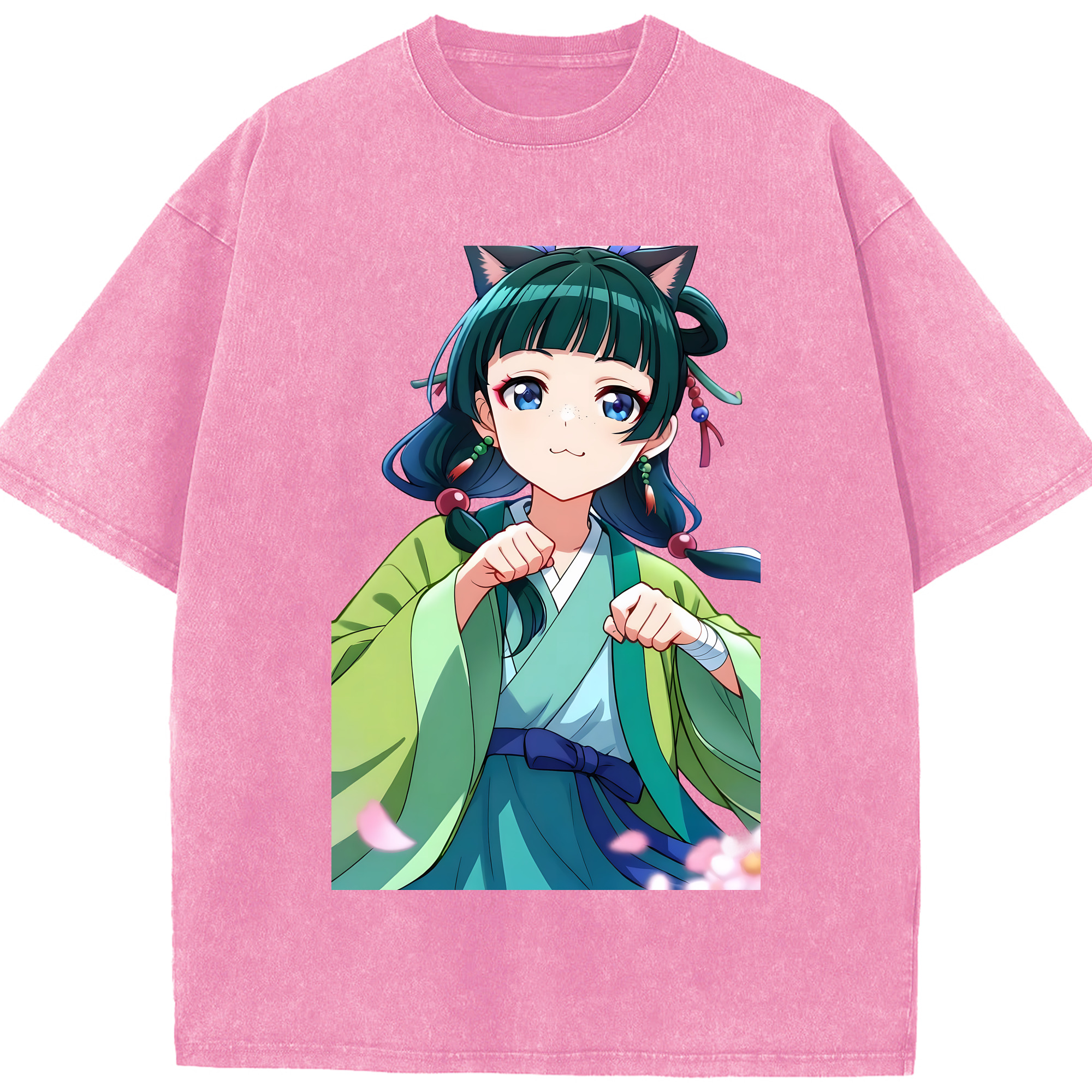 （画像用） 薬屋のひとりごと The Apothecary Diaries 綿100% ヴィンテージ風 半袖Tシャツ（フロントプリント）